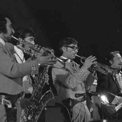 Unidentified Mariachi band, MAD Festival, Marcus Pavilion, St. Martin's University, 1976: Frame 42c