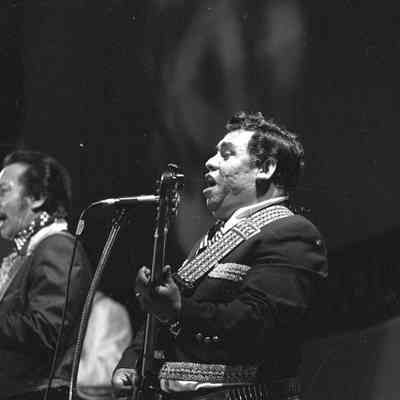 Unidentified Mariachi band, MAD Festival, Marcus Pavilion, St. Martin's University, 1976: Frame 40c