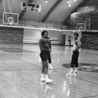 Lenny Wilkens, Seattle Supersonics at Capital Pavilion, St. Martin's University, Date unknown: Frame 40b