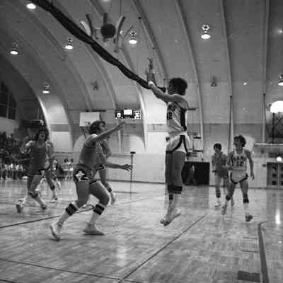 North Thurston High School v. Shelton High School basketball game, North Thurston High School, January 5, 1977: Frame 2a
