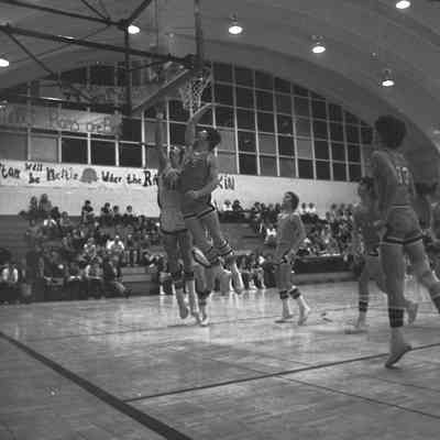 North Thurston High School v. Shelton High School basketball game, North Thurston High School, January 5, 1977: Frame 3a