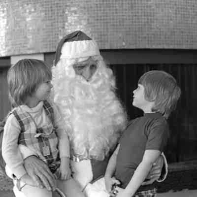 Unidentified children and Santa, Panorama City, November 26, 1975: Frame 18
