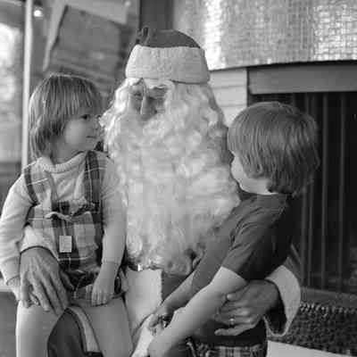Unidentified children and Santa, Panorama City, November 26, 1975: Frame 19