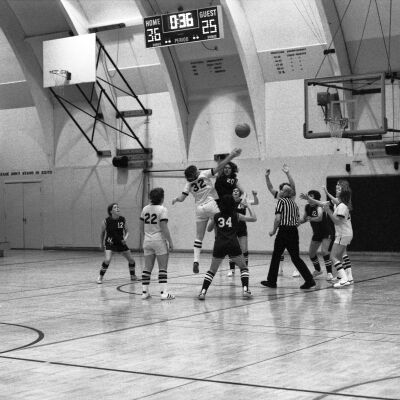 Women's basketball game, North Thurston High School gym, 1976: Frame 24a
