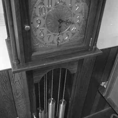 Grandfather clock, Panorama Art Show, May 2, 1973: Frame 1a