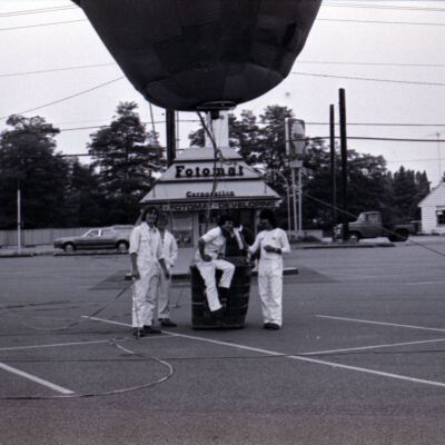 Mr. Rags balloon and unidentified men, 1975: Frame 14