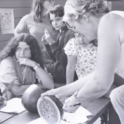 Heather Highmiller and unidentified children, 1975: Frame 22