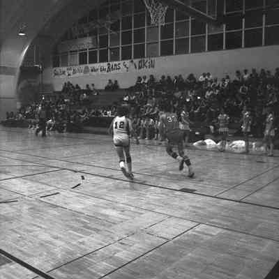 North Thurston High School v. Shelton High School basketball game, North Thurston High School, January 5, 1977: Frame 14a
