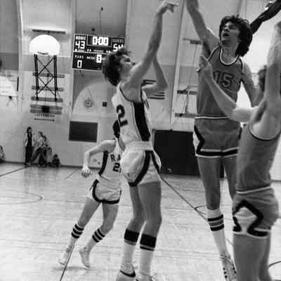 North Thurston High School v. Shelton High School basketball game, North Thurston High School, January 5, 1977: Frame 17a