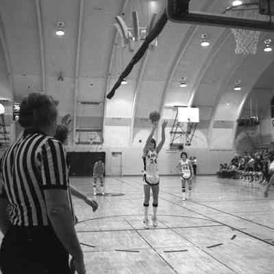 North Thurston High School v. Shelton High School basketball game, North Thurston High School, January 5, 1977: Frame 12a