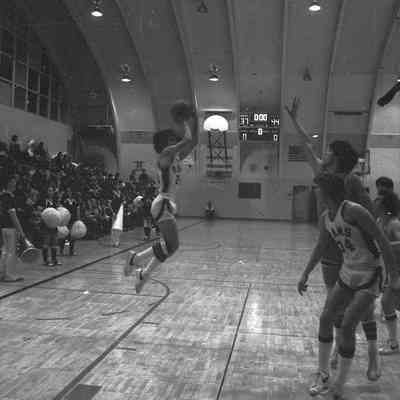 North Thurston High School v. Shelton High School basketball game, North Thurston High School, January 5, 1977: Frame 13a