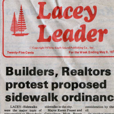Front page of the Lacey Leader, May 9, 1979