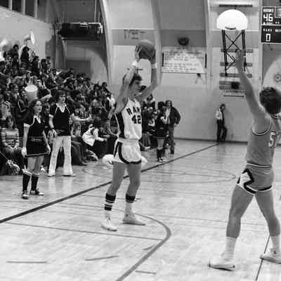 North Thurston High School v. Shelton High School basketball game, North Thurston High School, January 5, 1977: Frame 20a