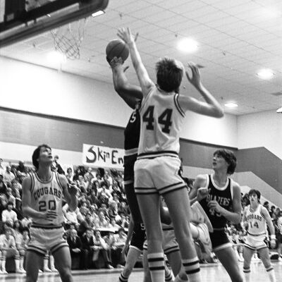 Timberline High School v. Capital High School basketball game, 1979: Frame 15.