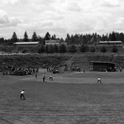 James Allen Hoey Benefit Baseball Game, Homann Park, Lacey, WA, 1973: Frame 31A
