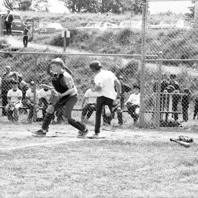 James Allen Hoey Benefit Baseball Game, Homann Park, Lacey, WA, 1973: Frame 27A