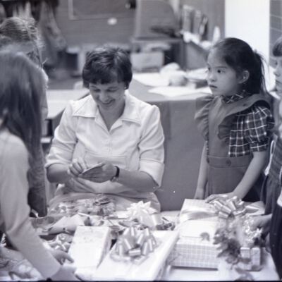 Unidentified woman and children, 1976: Frame 13