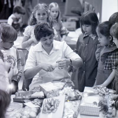 Unidentified woman and children, 1976: Frame 14