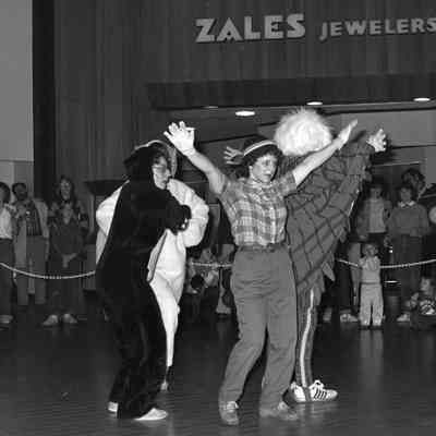 Unidentified mascots and Unidentified people, Mascot Expo, 1981: Frame 41
