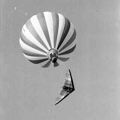 Hot air balloon and Hang glider, Date unknown: Frame 16a