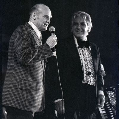 Johnny Lewis and Unidentified man, Date unknown: Frame 8a