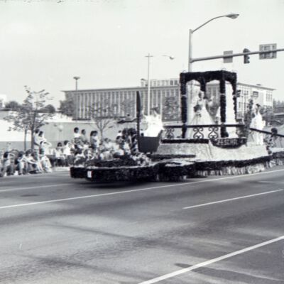 Lakefair queen and princesses, Capital Lakefair Parade, Date unknown: Frame 12h