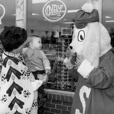Unidentified people and Unidentified mascot, Date unknown: Frame 41