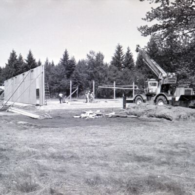 B&R Sales Barn Under Construction, 1973