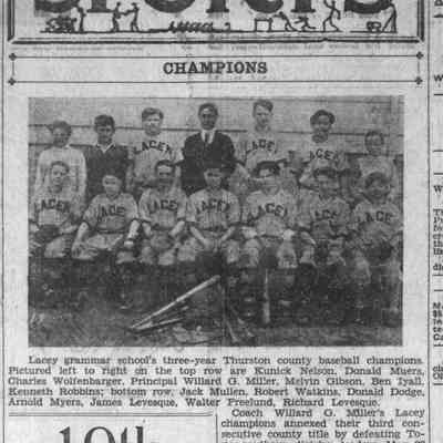Trophy, 1929 Lacey Baseball