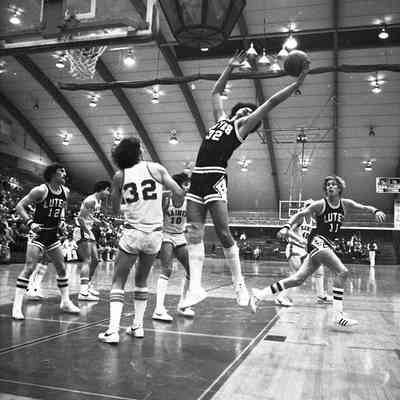 Saint Martin's University v. Pacific Lutheran University basketball game, Marcus Pavilion, St. Martin's University, Date unknown: Frame 9a
