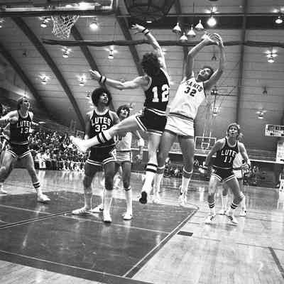 Saint Martin's University v. Pacific Lutheran University basketball game, Marcus Pavilion, St. Martin's University, Date unknown: Frame 15a