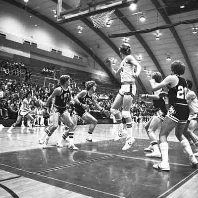 Saint Martin's University v. Pacific Lutheran University basketball game, Marcus Pavilion, St. Martin's University, Date unknown: Frame 21a