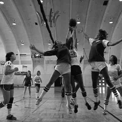 Girls' basketball game, Date unknown: Frame 27c