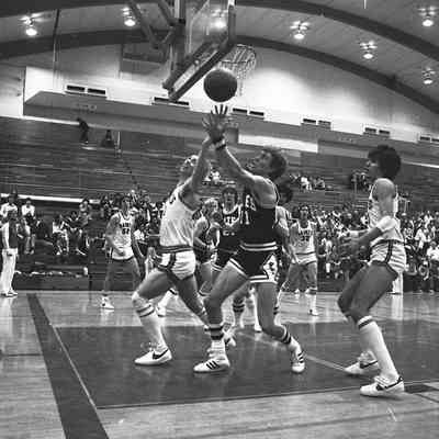 Saint Martin's University v. Pacific Lutheran University basketball game, Marcus Pavilion, St. Martin's University, Date unknown: Frame 30a