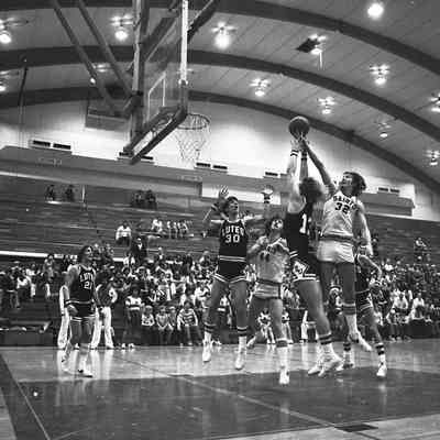 Saint Martin's University v. Pacific Lutheran University basketball game, Marcus Pavilion, St. Martin's University, Date unknown: Frame 35a