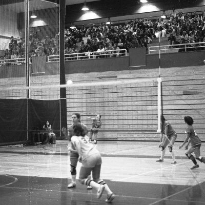 Girls' volleyball game, 1978: Frame 40