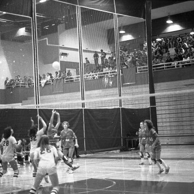 Girls' volleyball game, 1978: Frame 41