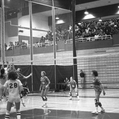 Girls' volleyball game, 1978: Frame 44