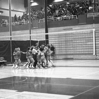 Girls' volleyball game, 1978: Frame 1
