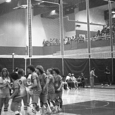 Girls' volleyball game, 1978: Frame 2