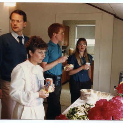 Gathering at Gallagher House, c. 1986