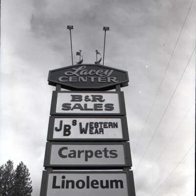 Lacey Center Sign, 1976: Frame 40b