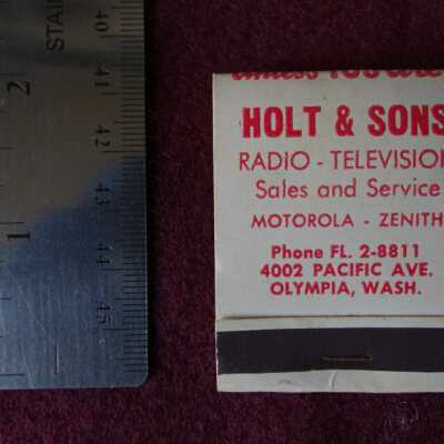 Matchbook: Copyright: Lacey Museum; Origformat: Print; Resolution: 300dpi