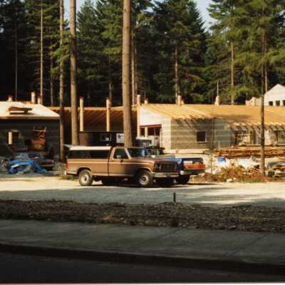 Lacey Timberland Library Construction, probably August 1990