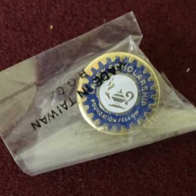 Lacey Scholarship Foundation pin: Copyright: Lacey Museum; Origformat: Artifact