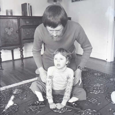 Dr. Larry Jones and son, 1978: Frame 43