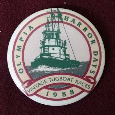 Olympia Harbor Days Button, 1988