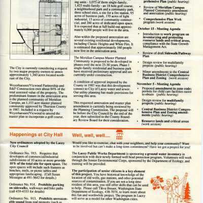 Sept 1991 Lacey Life Newsletter, p 3: Copyright: City of Lacey; Origformat: Document; Resolution: 300 dpi