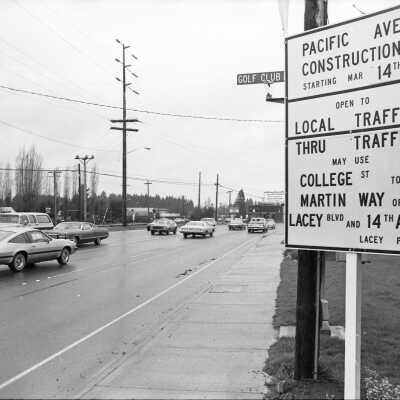 Sleater-Kinney/Pacific Ave construction circa 1977