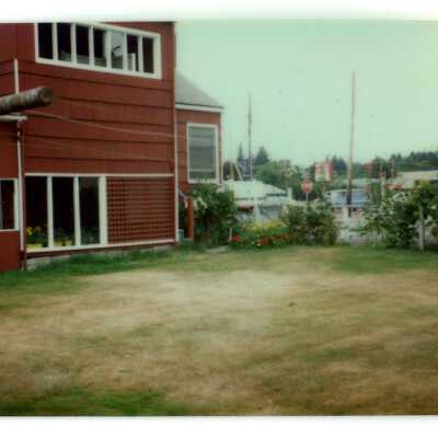Holt residence and backyard.